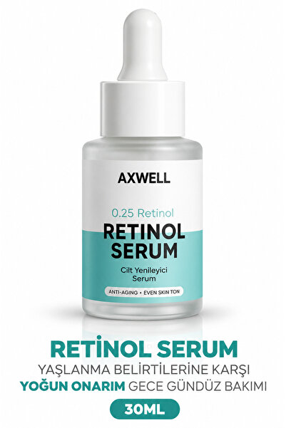 AXWELL Kırışıklık Karşıtı, Onarıcı Retinol ( A Vitamini) Gece Serumu 30 Ml (0...