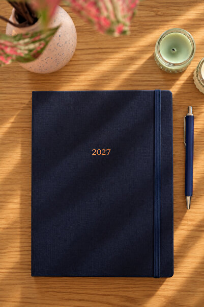 Victoria's Journals Klasični nedeljni planer za 2027. – Teksturirana tvrda ko...