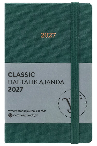 Victoria's Journals Klasični nedeljni planer za 2027. – Teksturirana tvrda ko...