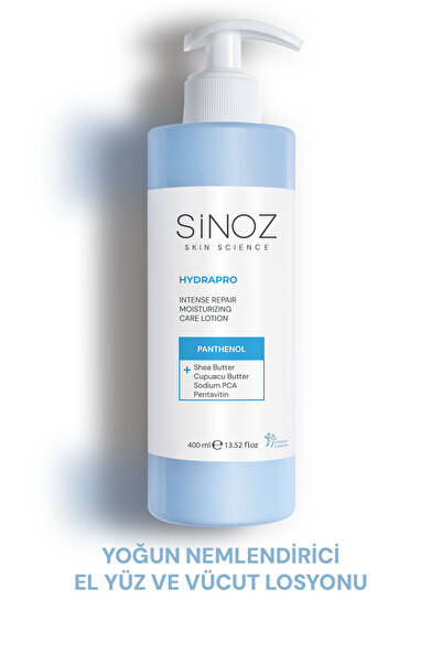 SİNOZ Hydrapro Yoğun Nemlendirici El Yüz ve Vücut Losyonu 400 ml