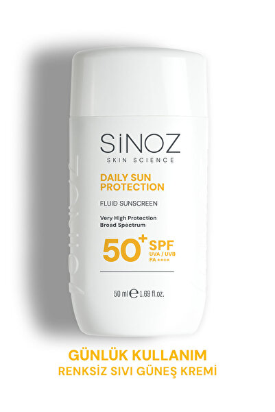 SİNOZ SPF50+ Günlük Kullanım Sıvı Yüz Güneş Kremi-Yeni Nesil Güneş Filtreleri...