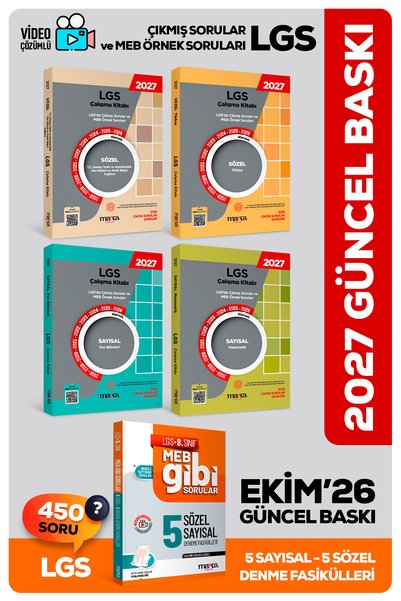 Marka Yayınları 2027 LGS Çıkmış Sorular ve MEB Örnek Soruları Çalışma Kitabı ...