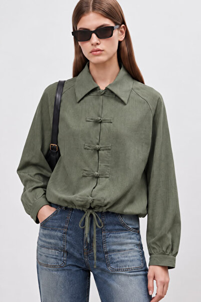 Trendyol Collection Khaki Shirt Twoaw27Go00157