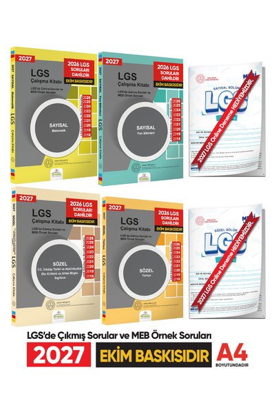 Karakutu Yayınları 2027 LGS 8.Sınıf Çıkmış ve MEB Örnek Sorular Çalışma Kitab...