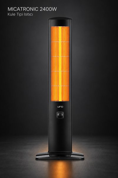 UFO Micatronic 2400 W Kule Tipi Isıtıcı - Infrared Devrilme Emniyetli Taşınab...
