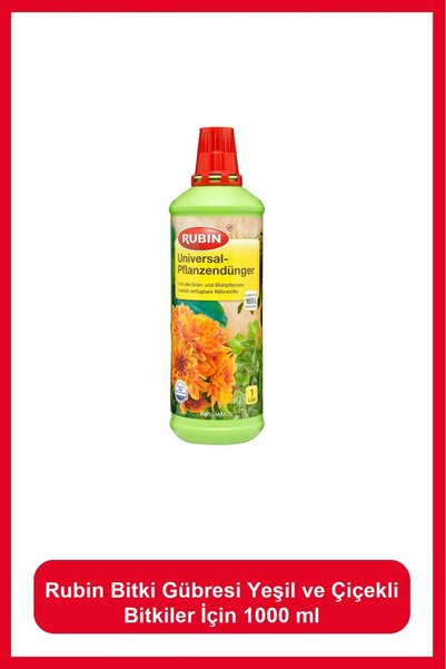 Rubin Bitki Gübresi Yeşil ve Çiçekli Bitkiler İçin 1000 ml