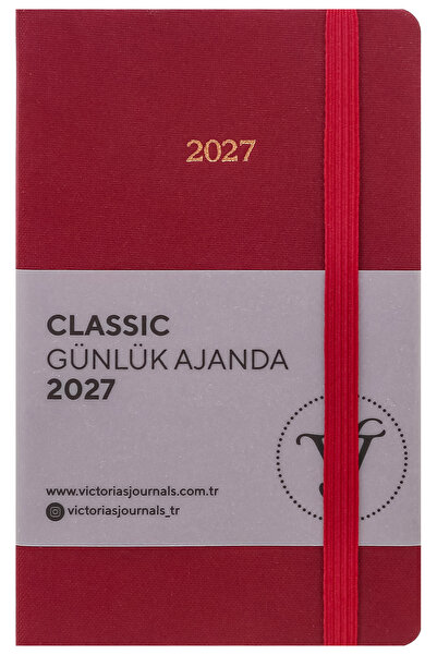 Victoria's Journals Klasičan dnevni planer 2027 – Linen tvrdi uvez, 9x14 cm, ...