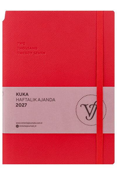 Victoria's Journals KUKA 2027 Tjedni planer A5. Fleksibilne korice. Elastična...