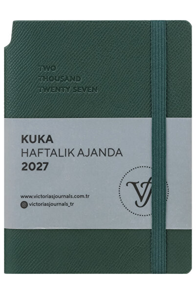 Victoria's Journals KUKA 2027 أجندة أسبوعية 9x14 .غلاف مرن. مطاطي، مع جيوب، و...