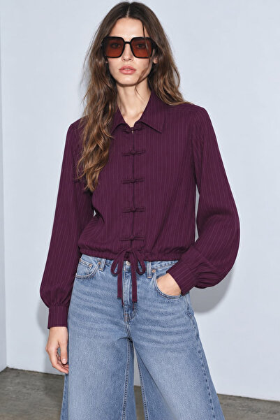 Trendyol Collection Plum Shirt Twoaw27Go00157