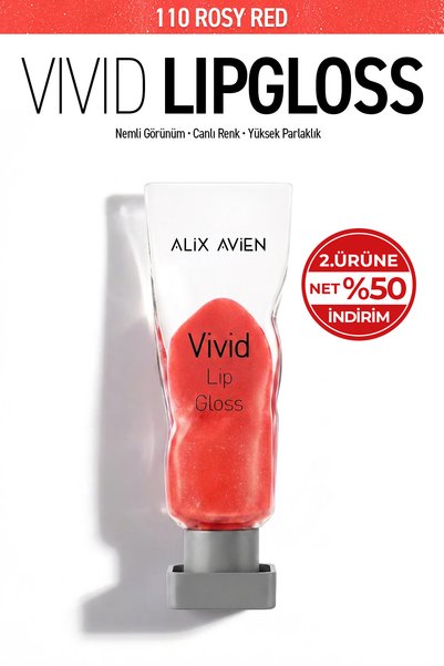 Alix Avien Parlak Bitişli Nemlendirici E Vitaminli Dudak Parlatıcı - Vivid Li...