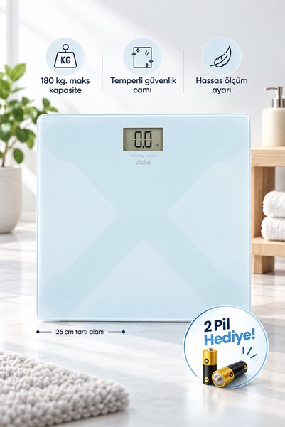 Sinbo Sbs-4451 Dijital Banyo Baskülü - Açık Gri