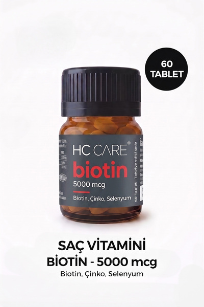 HC Care Saç Vitamini 60 Tablet - Biotin, Çinko, Selenyum