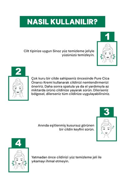 SİNOZ Pure Cica Tiger Grass Anında Ton Eşitleyici Onarıcı Yüz Bakım Kremi 15 ml