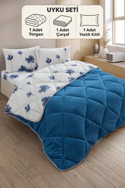 Formeya Nordelle Tek Kişilik Wellsoft Yorgan Uyku Seti Lastikli Çarşaf+Yastık...