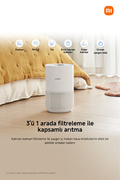 Xiaomi Smart Air Purifier 4 Compact Akıllı Hava Temizleyici (Xiaomi Türkiye Garantili)