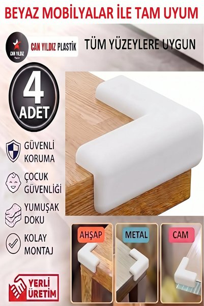 CAN YILDIZ PLASTİK Şeffaf Yapışkanlı Kenar ve Köşe Koruyucu Çocuk Kenar Köşe ...