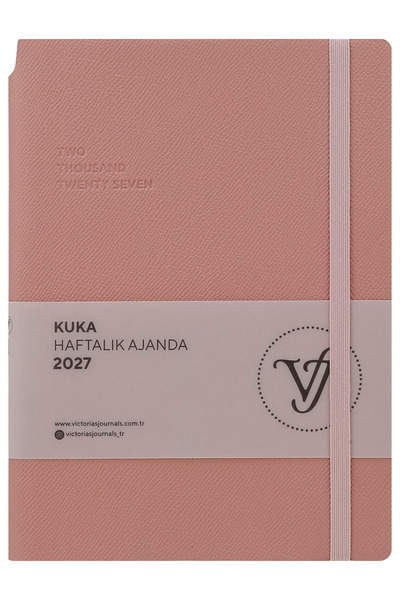 Victoria's Journals KUKA 2027 Tjedni planer A5. Fleksibilne korice. Sa elasti...