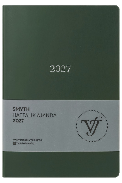 Victoria's Journals Smyth-2027 Εβδομαδιαία Ατζέντα Α5. Εύκαμπτο Κάλυμμα. Ασημ...