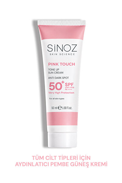 SİNOZ Pink Touch SPF50+ Aydınlatıcı Pembe Yüz Güneş Kremi PA++++ Tüm Ciltler ...