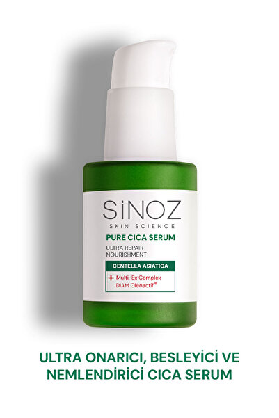 SİNOZ Pure Cica Ultra Onarıcı ve Besleyici Yüz Bakım Serumu 30 ml