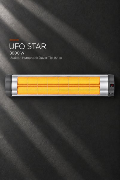 UFO Star 3000 Infrared Duvar Tipi Isıtıcı - Uzaktan Kumandalı