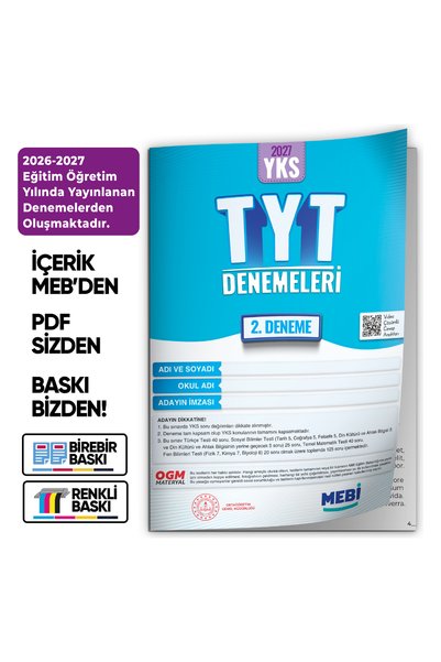 İnformal Yayınları 2027 YKS-TYT MEBi ONLİNE Türkiye Geneli 2. Deneme Büyük Bo...