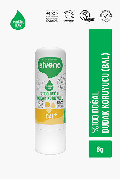 Siveno %100 Doğal Dudak Koruyucu Bal Bitkisel Lipbalm Dudak Kremi Nemlendiric...