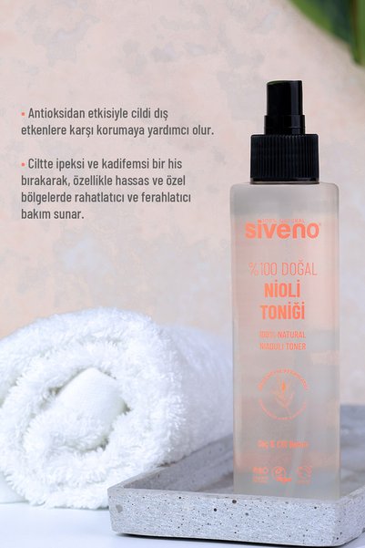 Siveno %100 Doğal Nioli Suyu Kötü Koku Önleyici Arındırıcı Ferahlatıcı İntim Bakım Toniği 150 ml