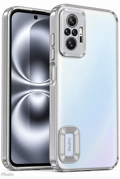 Fibaks Redmi Note 10 Pro Kılıf Kamera Lens Korumalı Şeffaf Renkli Logo Göster...