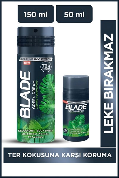Blade Green Dream Deodorant 150 ml + Roll On 50 ml Erkek İkili Set