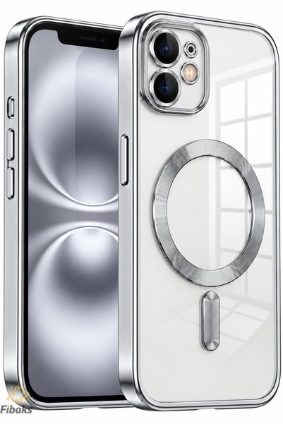 Fibaks iPhone 12 Kılıf Kamera Lens Korumalı Magsafe Şarj Kilifi Şeffaf Renkli...