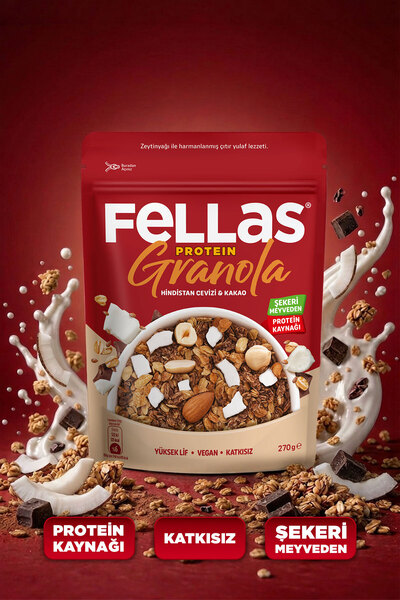 Fellas Protein Granola - Hindistan Cevizi & Kakao (270 g)
