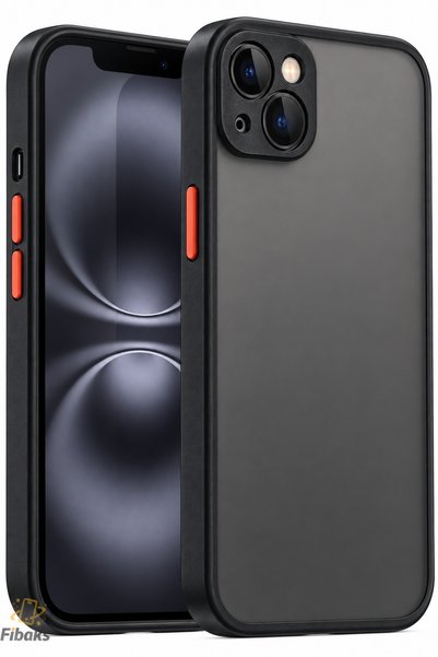 Fibaks iPhone 13/14 Kılıf Kamera Korumalı Renkli Tuşlu Mat Transaparan Kapak ...