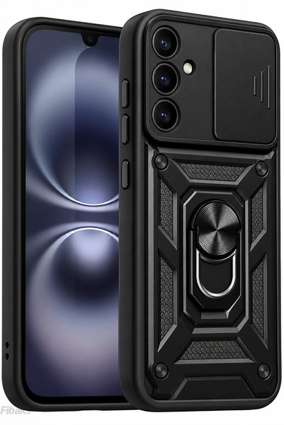 Fibaks Galaxy A57 Kılıf Kamera Korumalı Sürgülü Metal Yüzüklü Armor Military ...