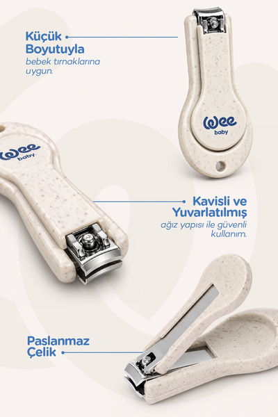 Wee Baby Saplı Çıt Çıt Bebek Tırnak Makası Güvenli Kullanım