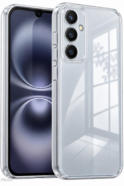 Fibaks Galaxy S23 FE Kılıf Şeffaf Kamera Korumalı Renksiz Esnek Silikon Kapak...
