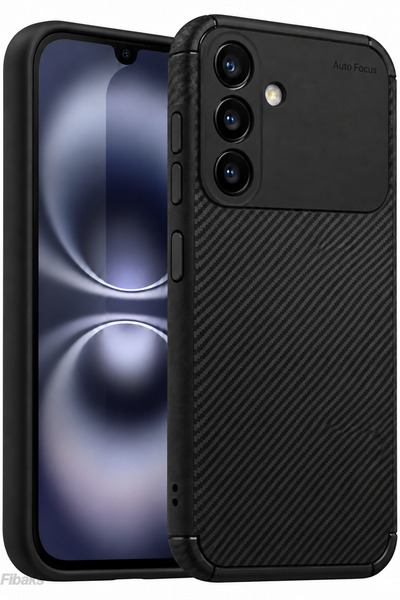 Fibaks Galaxy S25 FE Kılıf Kamera Çıkıntılı Karbon Desenli Renk Atmaz Koruyuc...