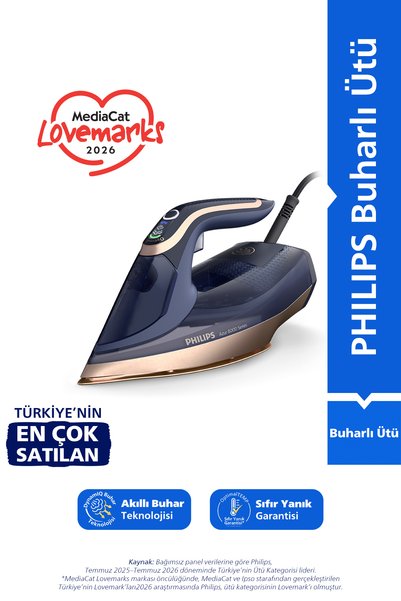 Philips 8000 Serisi Azur Buharlı Ütü, Yüksek Emiş Gücü, LDS Radar Navigasyon,...