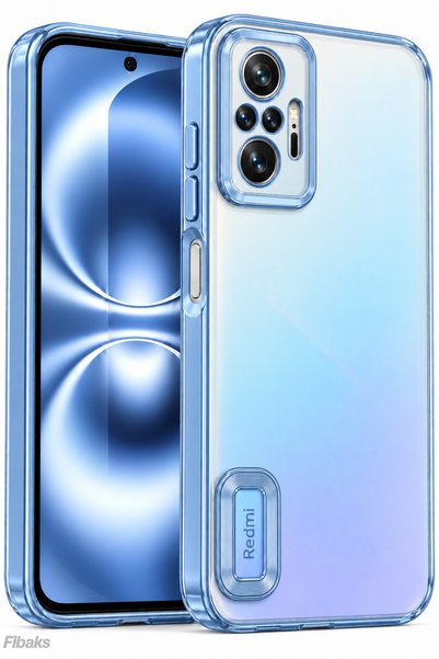 Fibaks Redmi Note 10 Pro Kılıf Kamera Lens Korumalı Şeffaf Renkli Logo Göster...