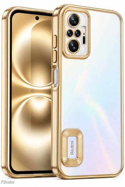 Fibaks Redmi Note 10 Pro Kılıf Kamera Lens Korumalı Şeffaf Renkli Logo Göster...
