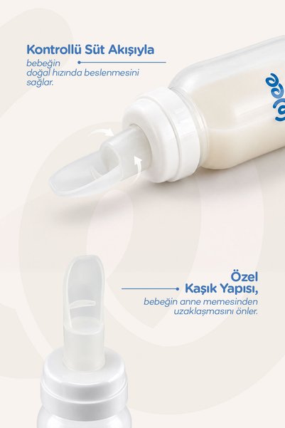 Wee Baby Anne Sütü Kaşıklı Biberon 125 Ml Yenidoğan Besleme Biberonu 0+ Ay