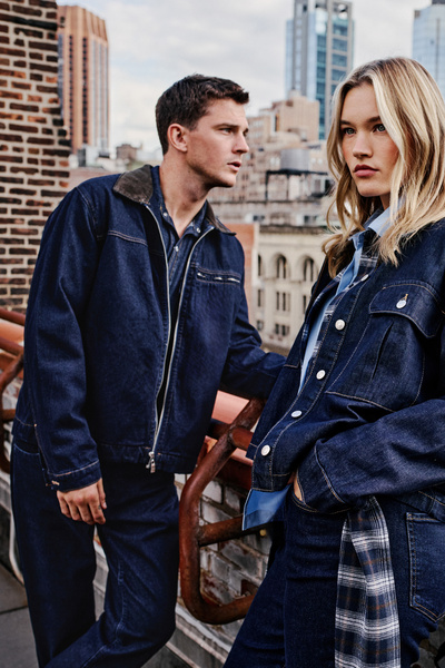TRENDYOL MAN Lacivert Oversize Cepli Kadife Yaka Erkek Denim Ceket TMNAW27CE0...