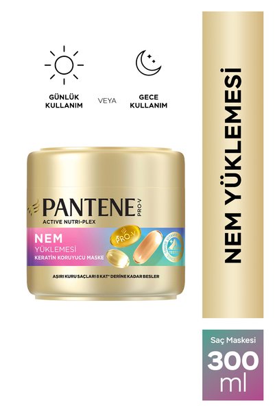 Pantene Nem Yüklemesi, Ekstra Kuru Saçlar İçin Yoğun Nem Veren Keratin Koruyu...