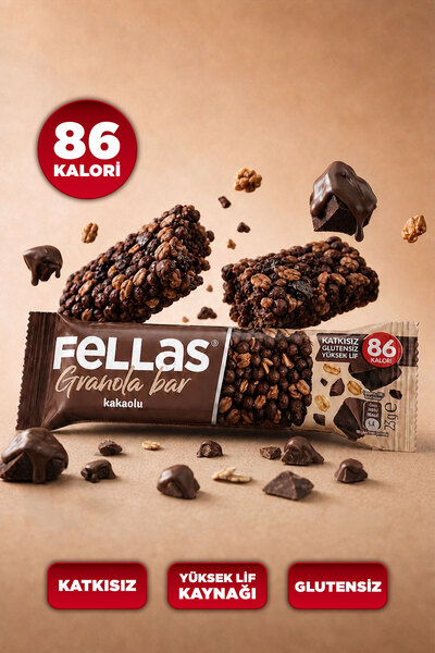 Fellas Kakaolu Granola Bar (23 g) x 12 Adet