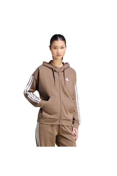 adidas Kapuzen-Trainingsjacke KF6273 W 3S FL FZ HD KHASIX/WEISS
