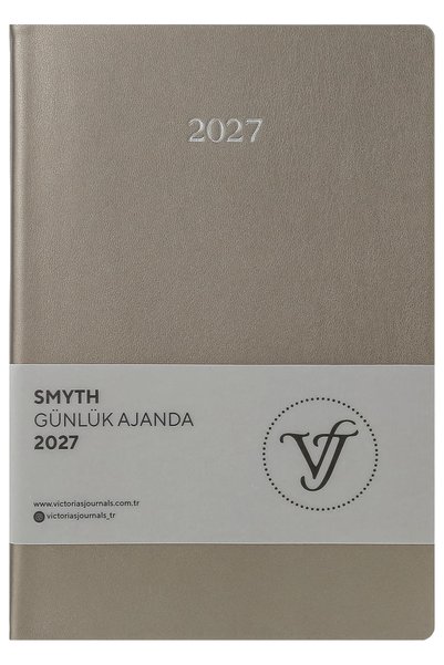 Victoria's Journals Smyth 2027 Günlük Ajanda A5 – Vegan Deri Esnek Kapak, Güm...