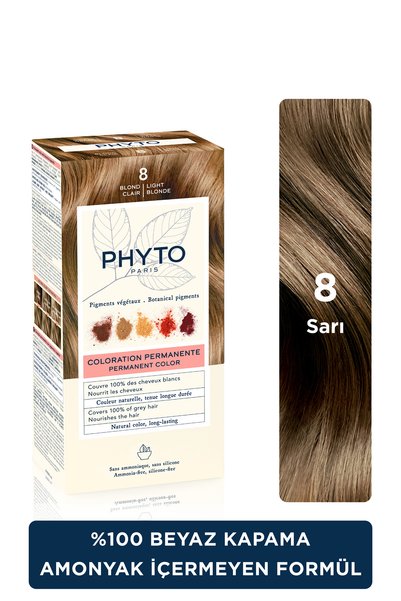 Phyto Color Amonyaksız Kalıcı Doğal İçerikli Bitkisel Saç Boyası 8 Sarı