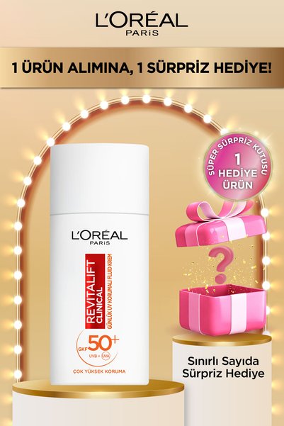 L'Oreal Paris Revitalift Clinical C Vitamini 50+ SPF UV Yüz Güneş Kremi - Süp...