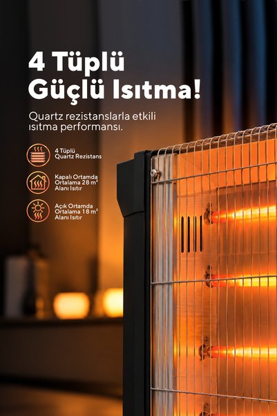 KUMTEL Elektrikli Mini Şömine Soba 2200w Ks-2760
